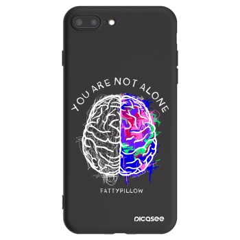 Picasee silikónový čierny obal pre Apple iPhone 8 Plus - Brain - White