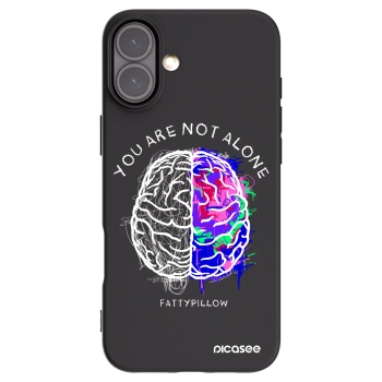 Picasee silikónový čierny obal pre Apple iPhone 16 Plus - Brain - White