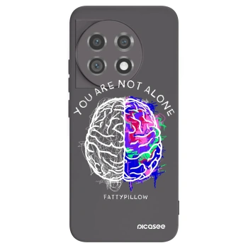 Picasee silikónový čierny obal pre OnePlus 11 5G - Brain - White