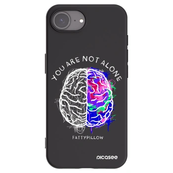 Picasee silikónový čierny obal pre Apple iPhone 16e - Brain - White