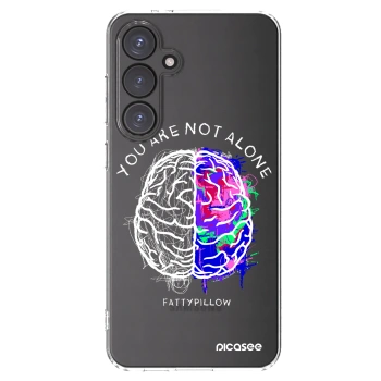 Picasee silikónový prehľadný obal pre Samsung Galaxy S24 FE S721B - Brain - White