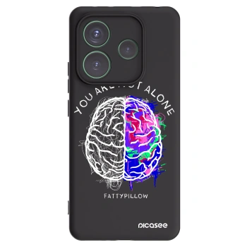 Picasee silikónový čierny obal pre Xiaomi Redmi Note 14 5G - Brain - White