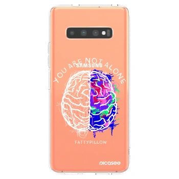 Picasee silikónový prehľadný obal pre Samsung Galaxy S10 Plus G975 - Brain - White