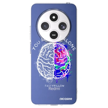 Picasee silikónový prehľadný obal pre Xiaomi Redmi 14C - Brain - White