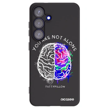 Picasee silikónový čierny obal pre Samsung Galaxy S25 5G - Brain - White