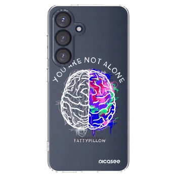 Picasee silikónový prehľadný obal pre Samsung Galaxy S25 5G - Brain - White