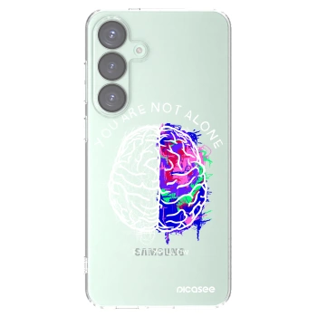 Picasee silikónový prehľadný obal pre Samsung Galaxy S25+ 5G - Brain - White