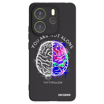 Picasee silikónový čierny obal pre Xiaomi Redmi Note 14 4G - Brain - White
