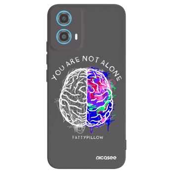 Picasee silikónový čierny obal pre Motorola Moto G34 5G - Brain - White