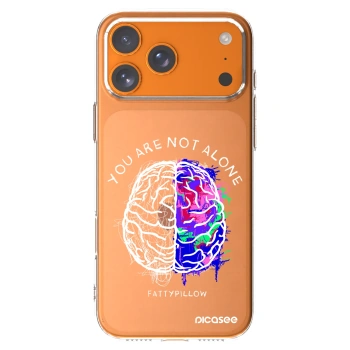 Picasee silikónový prehľadný obal pre Apple iPhone 17 Pro Max - Brain - White