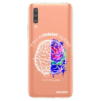 Picasee silikónový prehľadný obal pre Samsung Galaxy A70 A705F - Brain - White