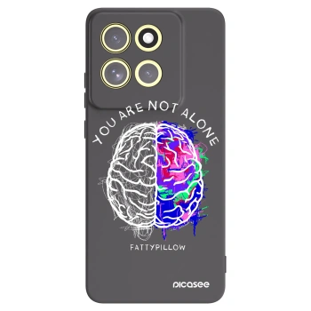 Picasee silikónový čierny obal pre Motorola Moto G86 5G - Brain - White