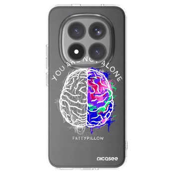 Picasee silikónový prehľadný obal pre Xiaomi Redmi Note 15 Pro+ - Brain - White
