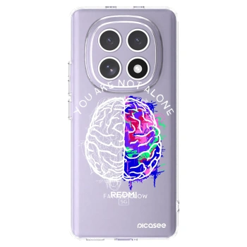Picasee silikónový prehľadný obal pre Xiaomi Redmi Note 15 - Brain - White