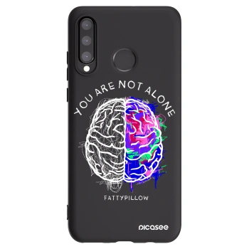 Picasee silikónový čierny obal pre Huawei P30 Lite - Brain - White