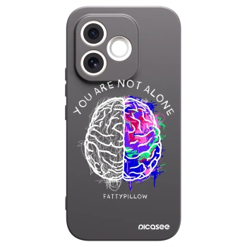 Picasee silikónový čierny obal pre Honor 600 Lite - Brain - White