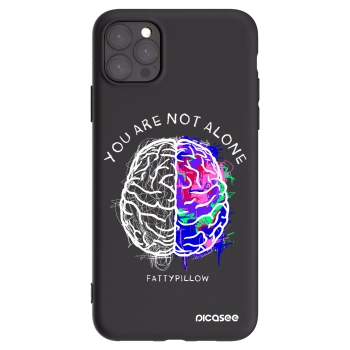 Picasee silikónový čierny obal pre Apple iPhone 11 Pro Max - Brain - White