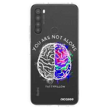 Picasee silikónový prehľadný obal pre Xiaomi Redmi Note 8 - Brain - White