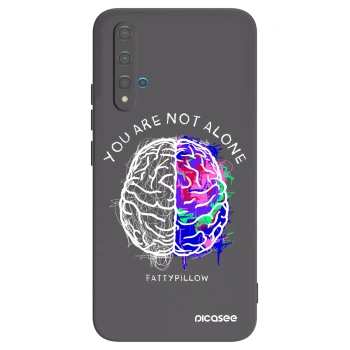 Picasee silikónový čierny obal pre Huawei Nova 5T - Brain - White