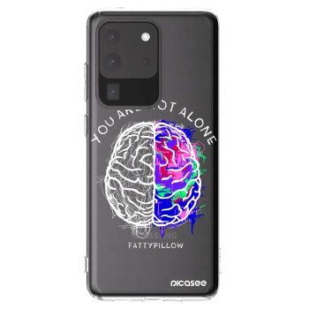 Picasee silikónový prehľadný obal pre Samsung Galaxy S20 Ultra 5G G988F - Brain - White