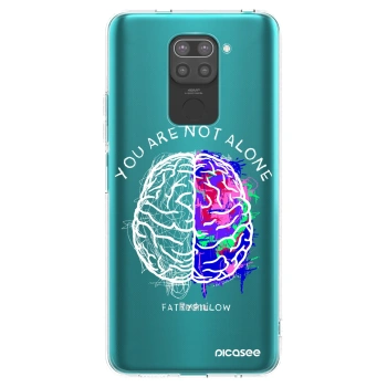 Picasee silikónový čierny obal pre Xiaomi Redmi Note 9 - Brain - White