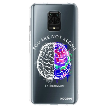 Picasee silikónový prehľadný obal pre Xiaomi Redmi Note 9S - Brain - White