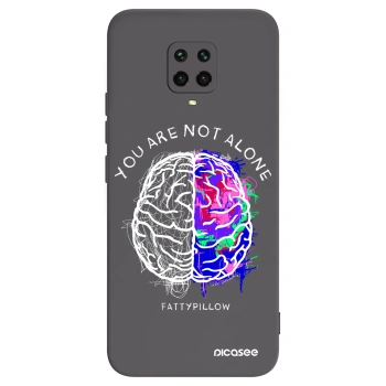 Picasee silikónový čierny obal pre Xiaomi Redmi Note 9S - Brain - White