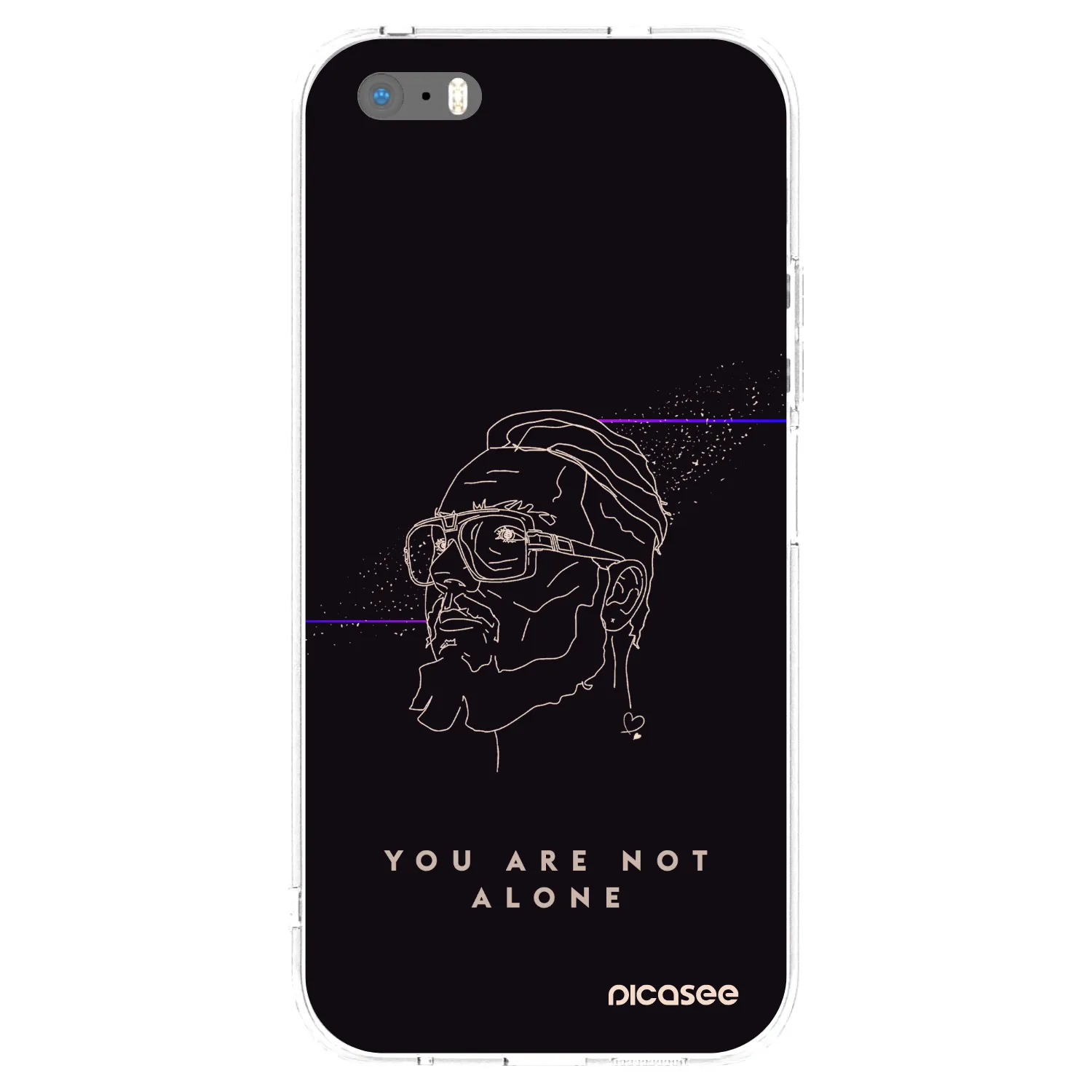 Picasee silikónový prehľadný obal pre Apple iPhone 5/5S/SE - You are not alone