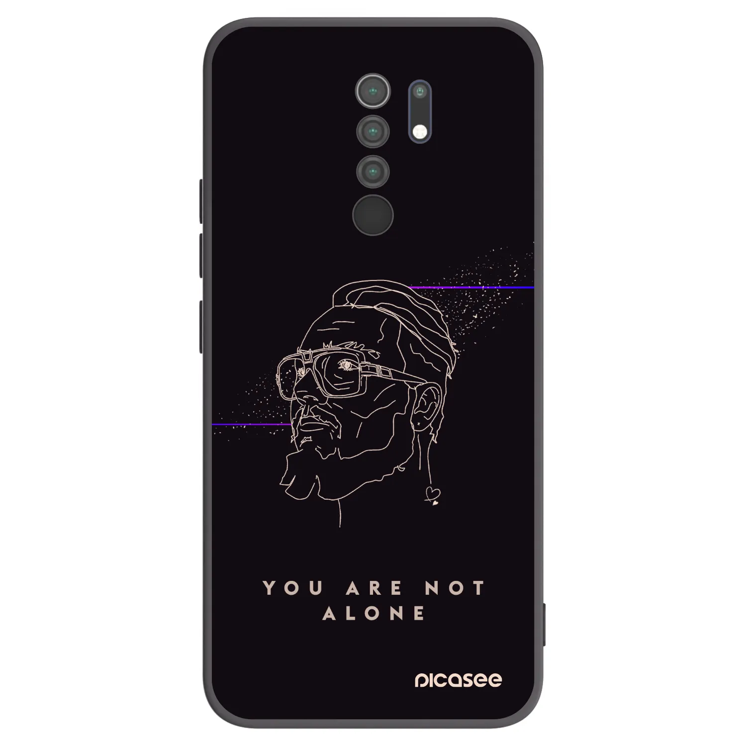 Picasee silikónový čierny obal pre Xiaomi Redmi 9 - You are not alone
