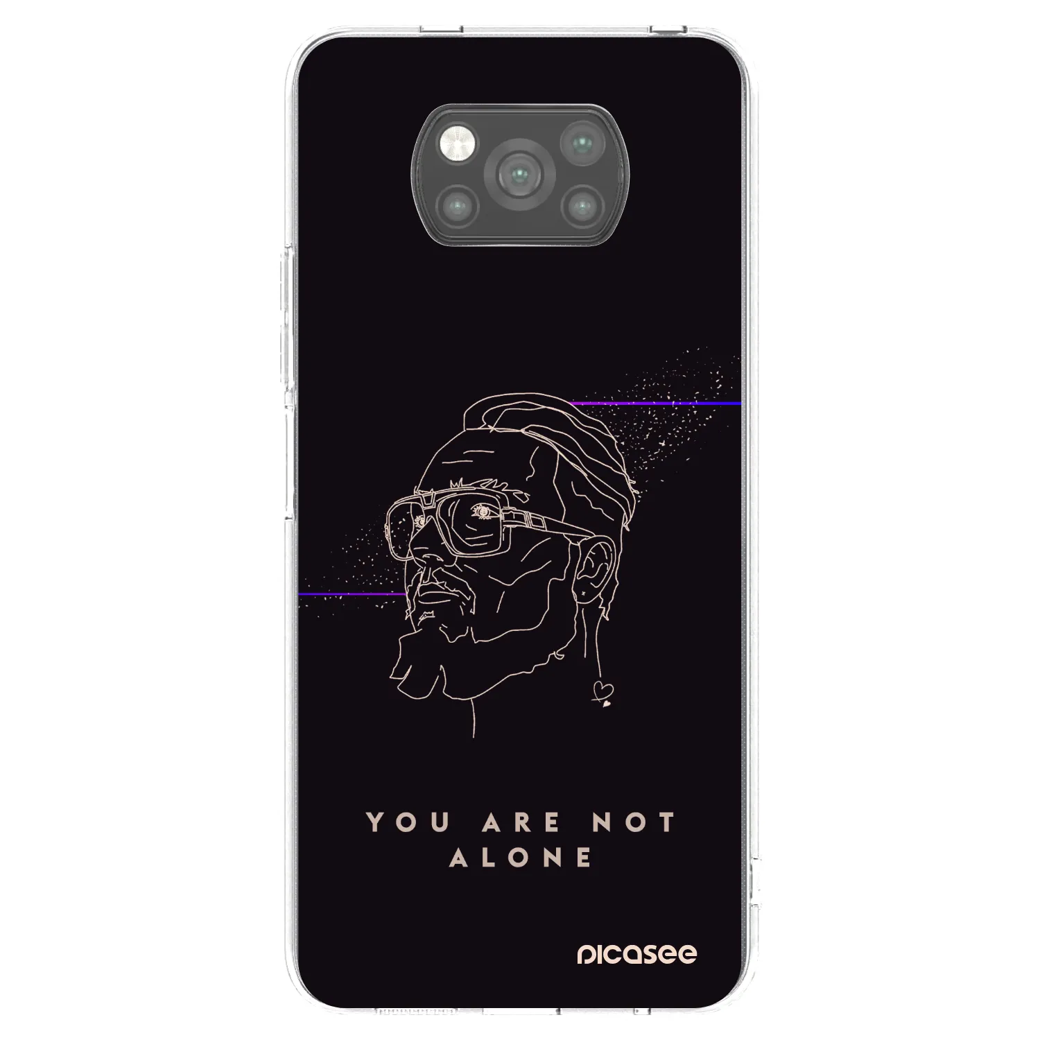 Picasee silikónový čierny obal pre Xiaomi Poco X3 - You are not alone