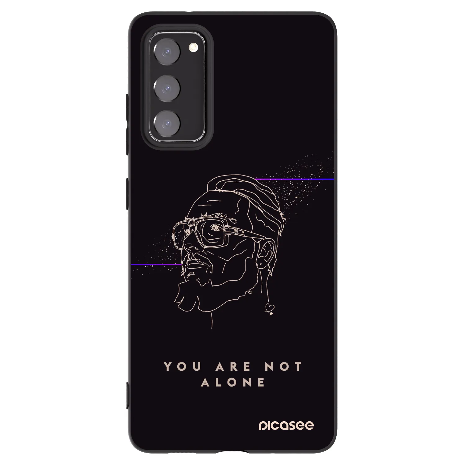 Picasee silikónový čierny obal pre Samsung Galaxy S20 FE - You are not alone