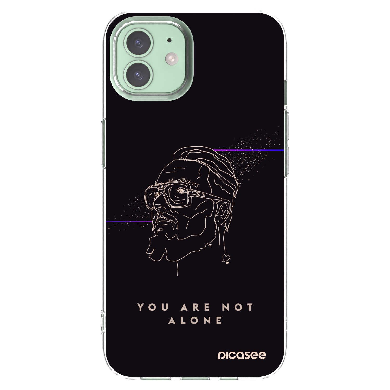 Picasee silikónový prehľadný obal pre Apple iPhone 12 - You are not alone