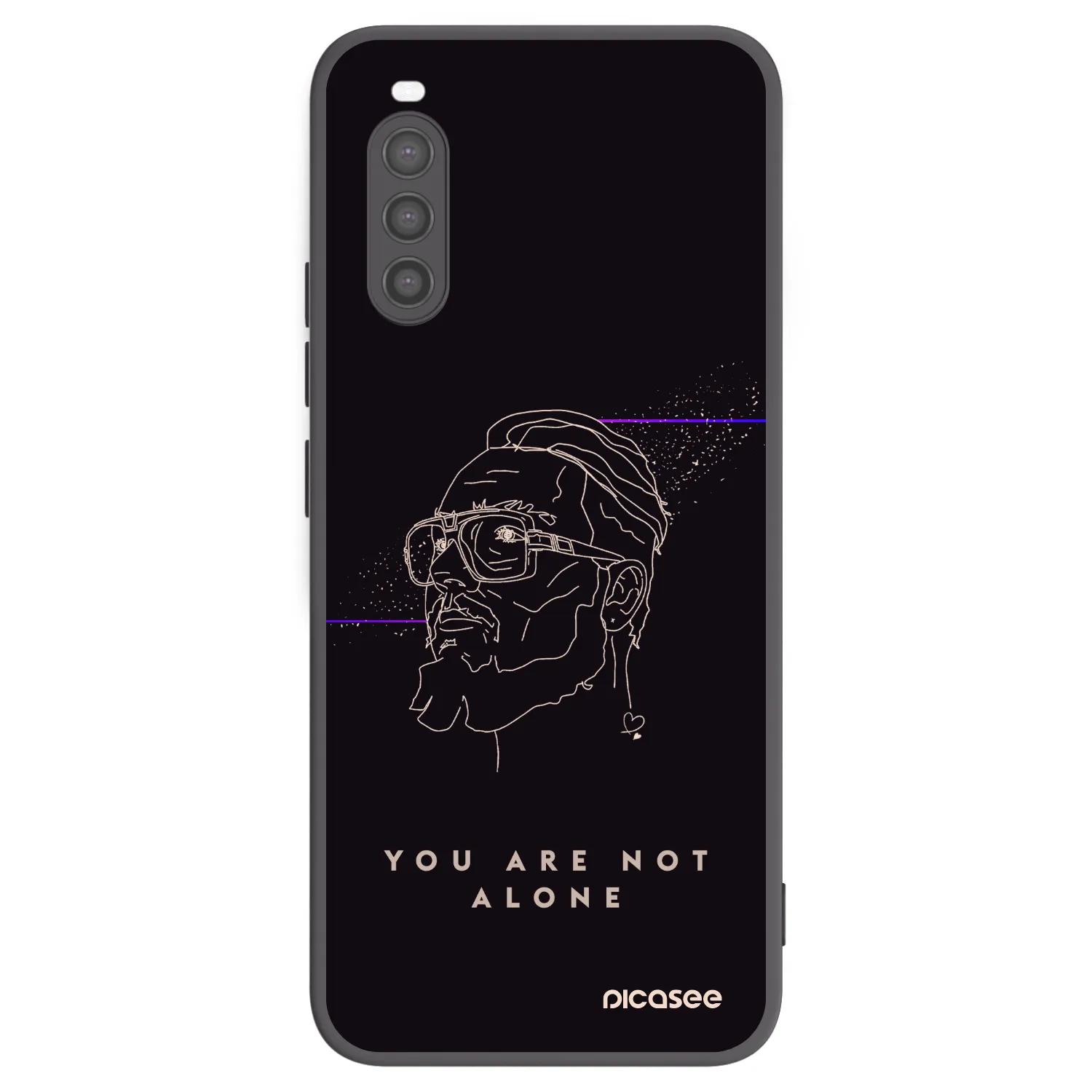 Picasee silikónový čierny obal pre Sony Xperia 10 II - You are not alone