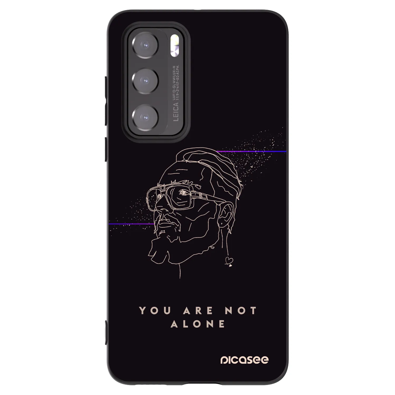 Picasee silikónový čierny obal pre Huawei P40 - You are not alone