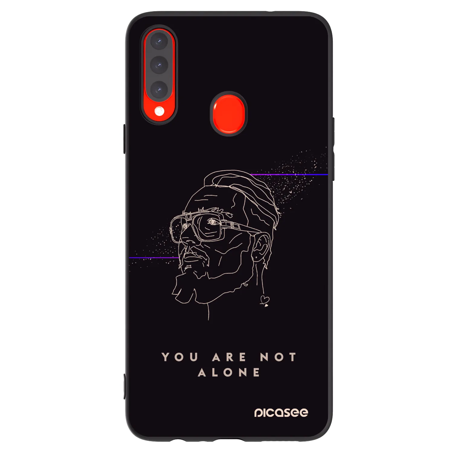 Picasee silikónový čierny obal pre Samsung Galaxy A20s - You are not alone
