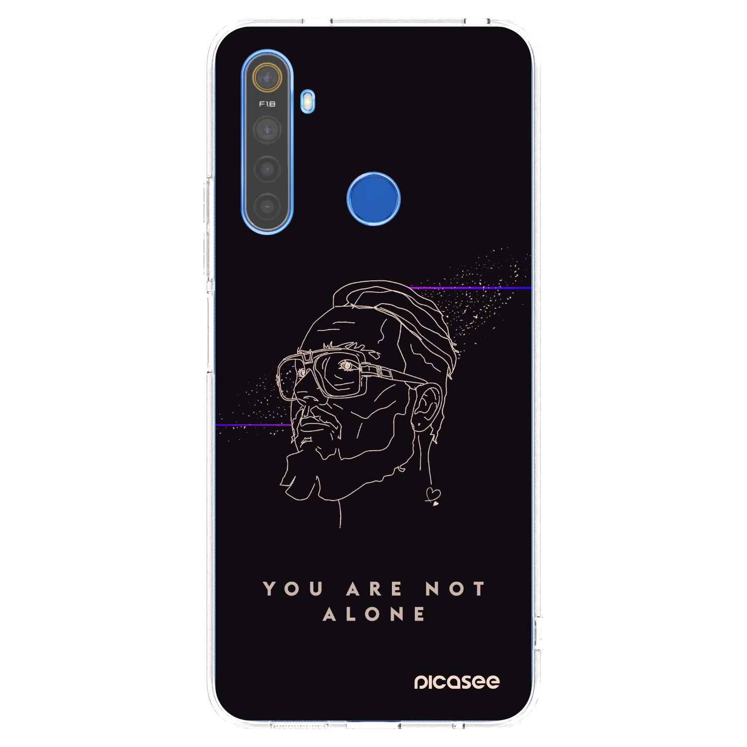 Picasee silikónový prehľadný obal pre Realme 5 - You are not alone