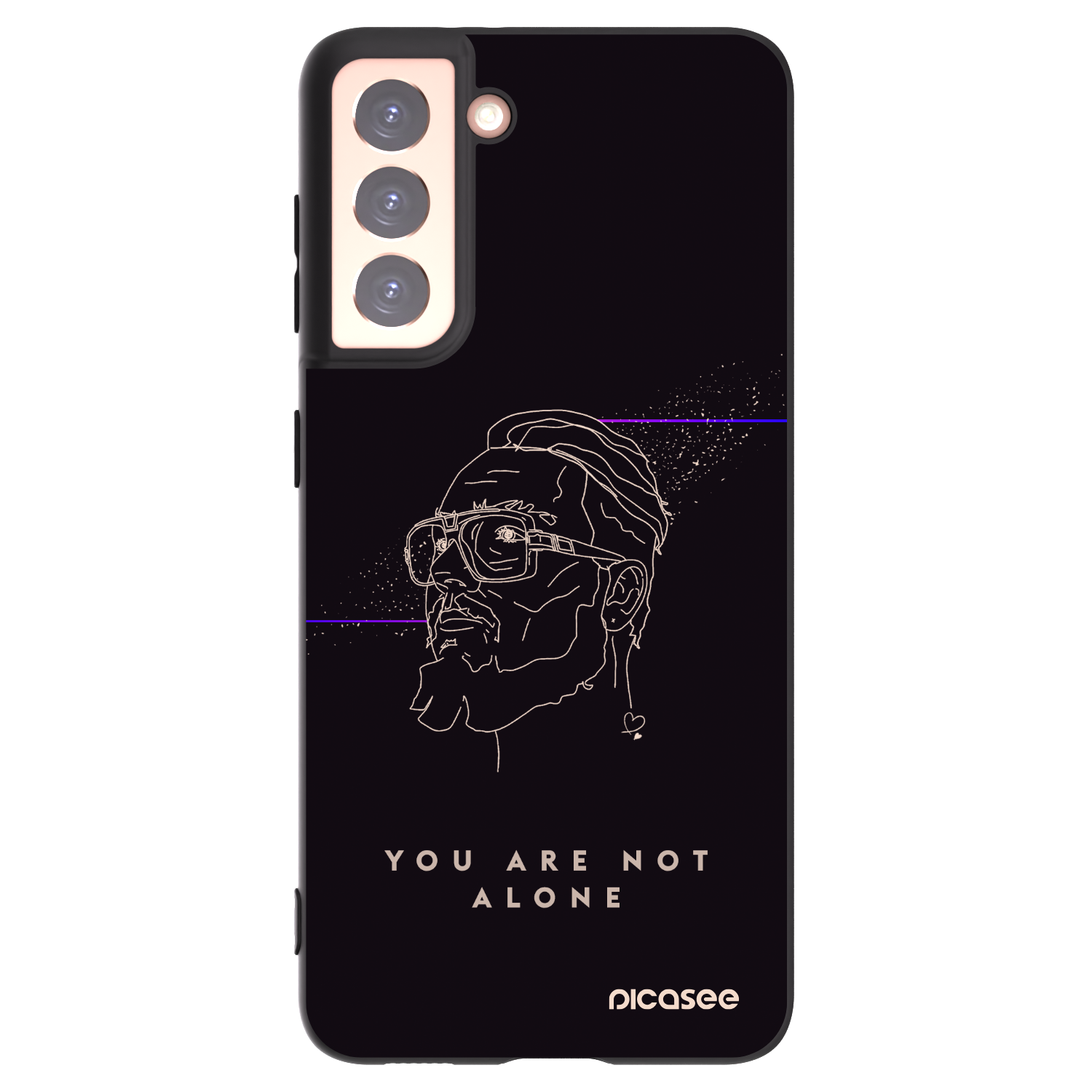 Silikónový čierny obal pre Samsung Galaxy S21 5G G991B - You are not alone