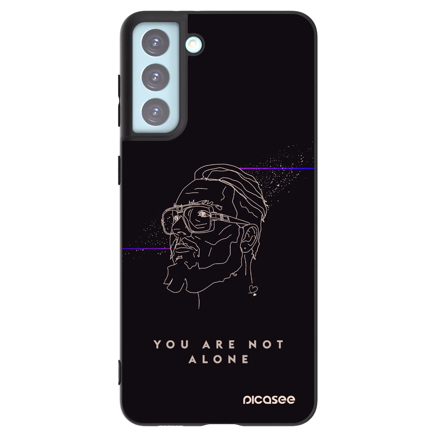 Picasee silikónový čierny obal pre Samsung Galaxy S21+ 5G G996F - You are not alone