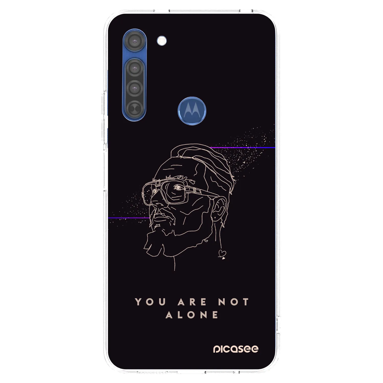 Picasee silikónový prehľadný obal pre Motorola Moto G8 - You are not alone
