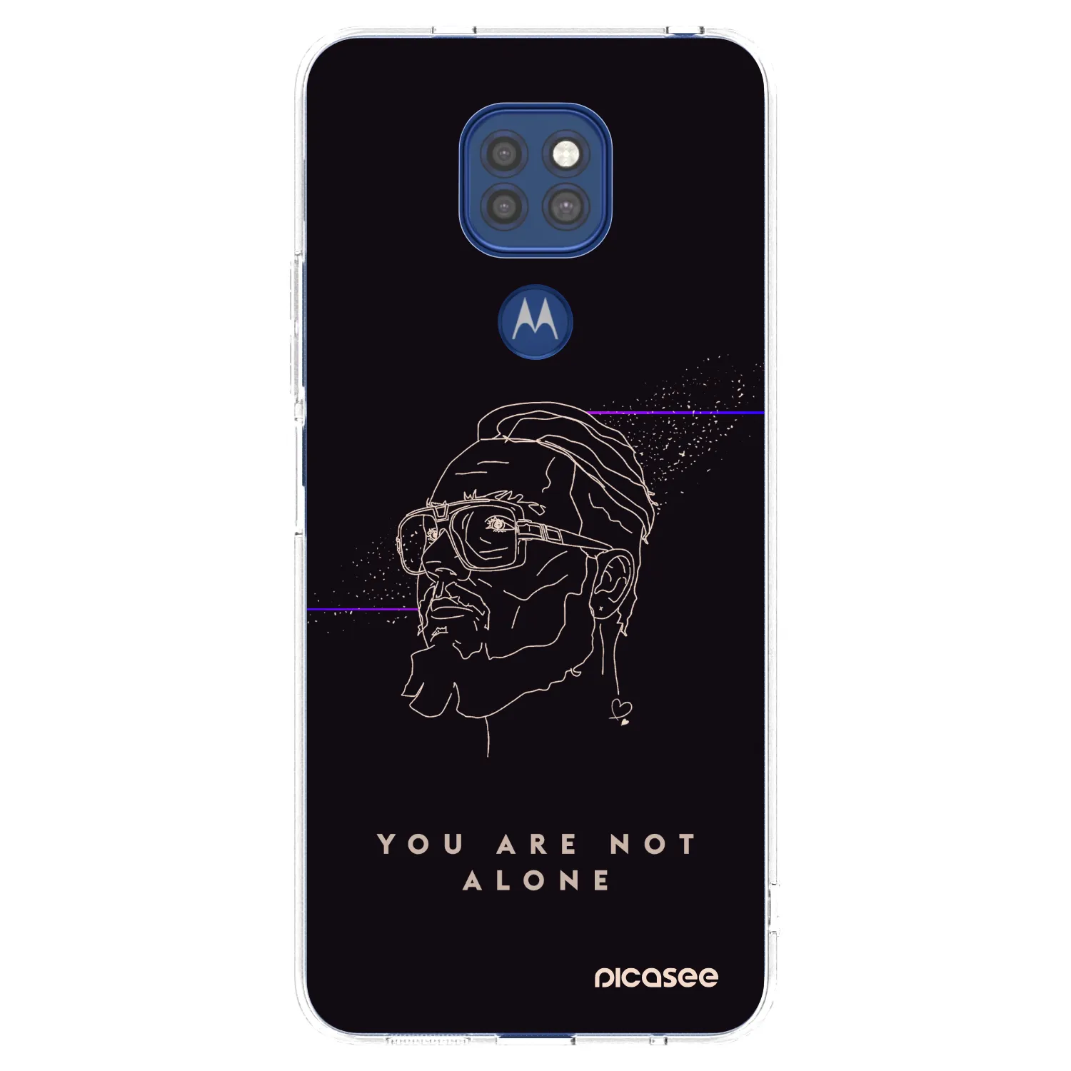 Silikónový prehľadný obal pre Motorola Moto G9 Play - You are not alone