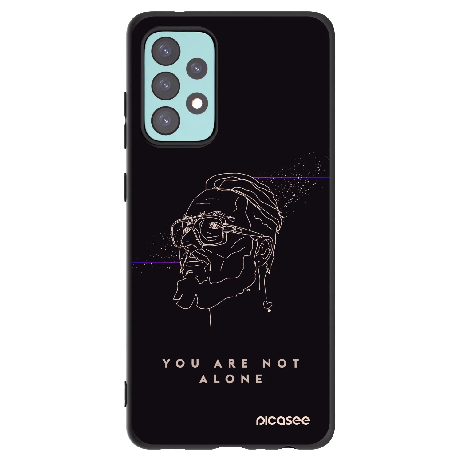 Picasee silikónový čierny obal pre Samsung Galaxy A72 A725F - You are not alone
