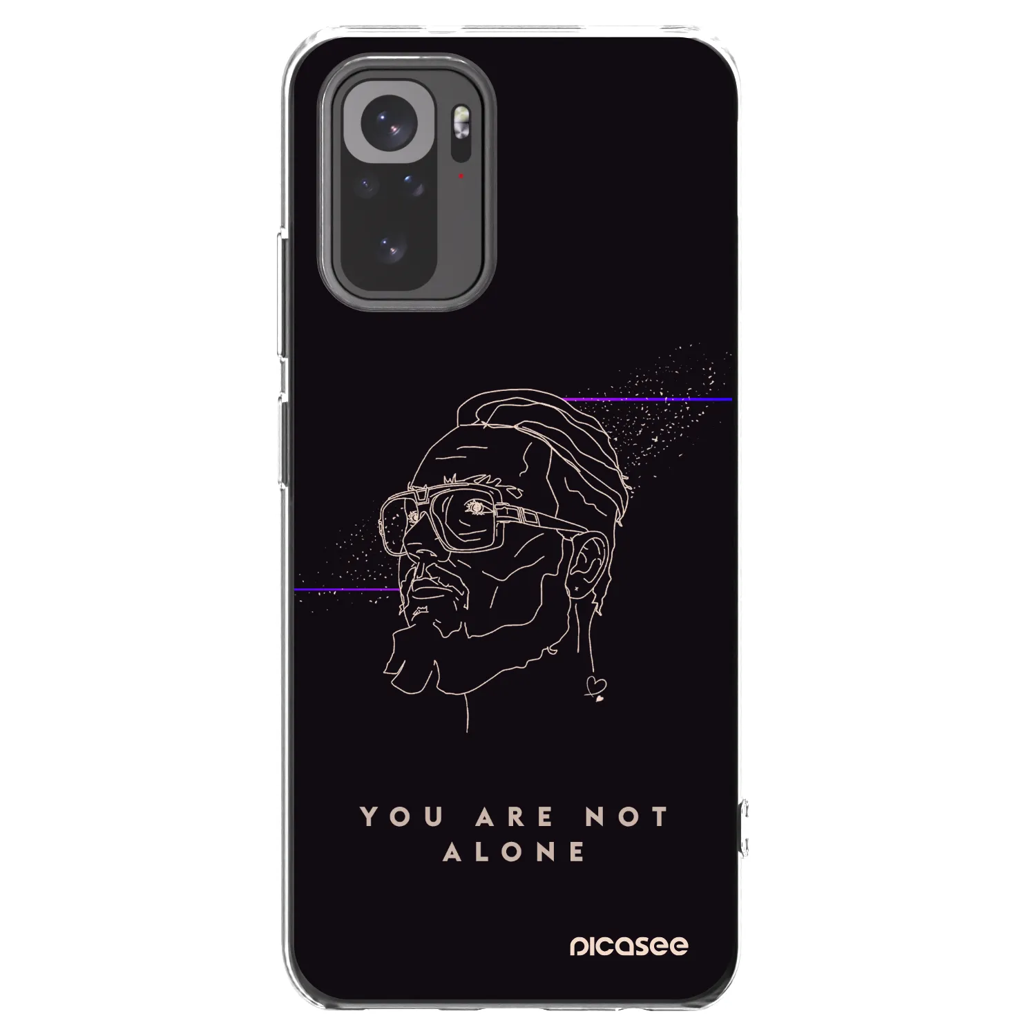 Picasee silikónový prehľadný obal pre Xiaomi Redmi Note 10S - You are not alone