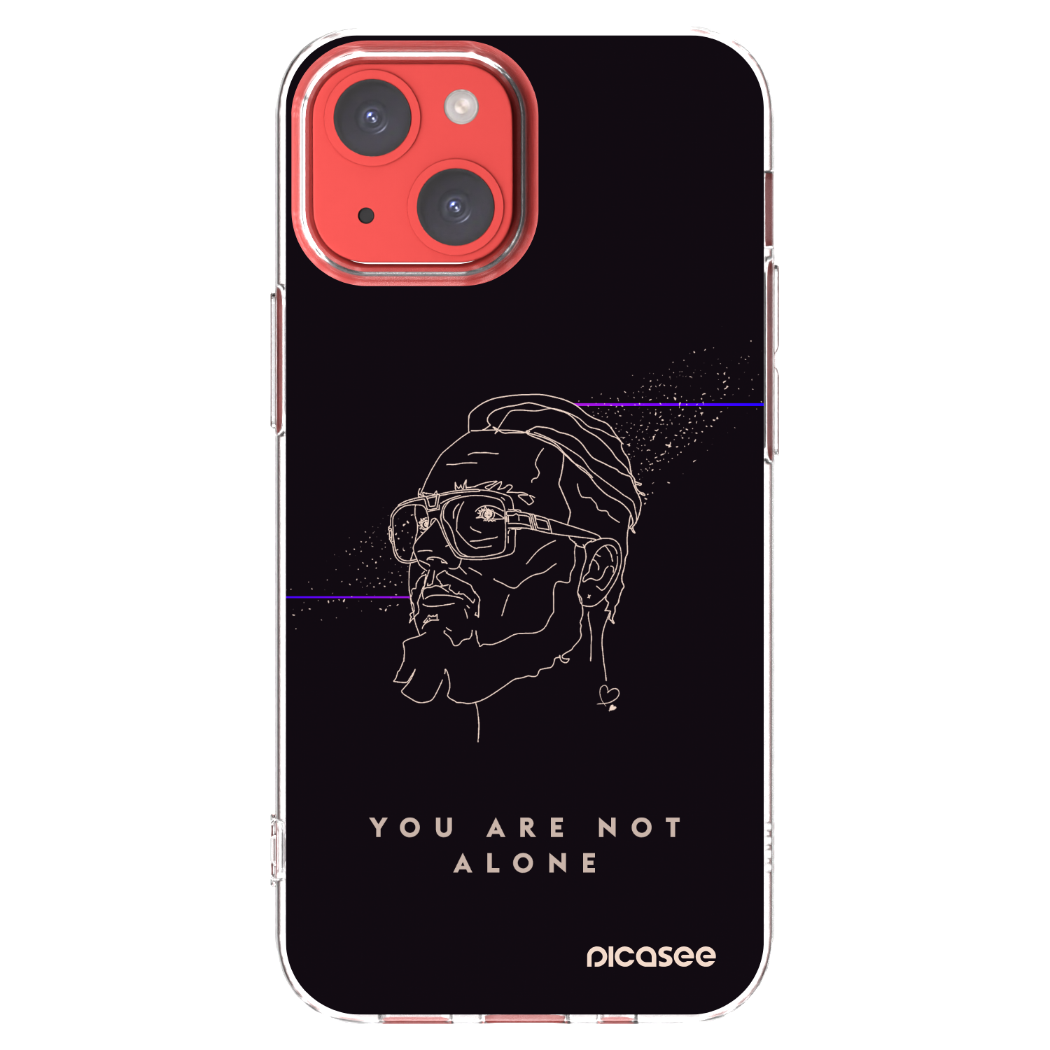 Picasee silikónový prehľadný obal pre Apple iPhone 13 mini - You are not alone