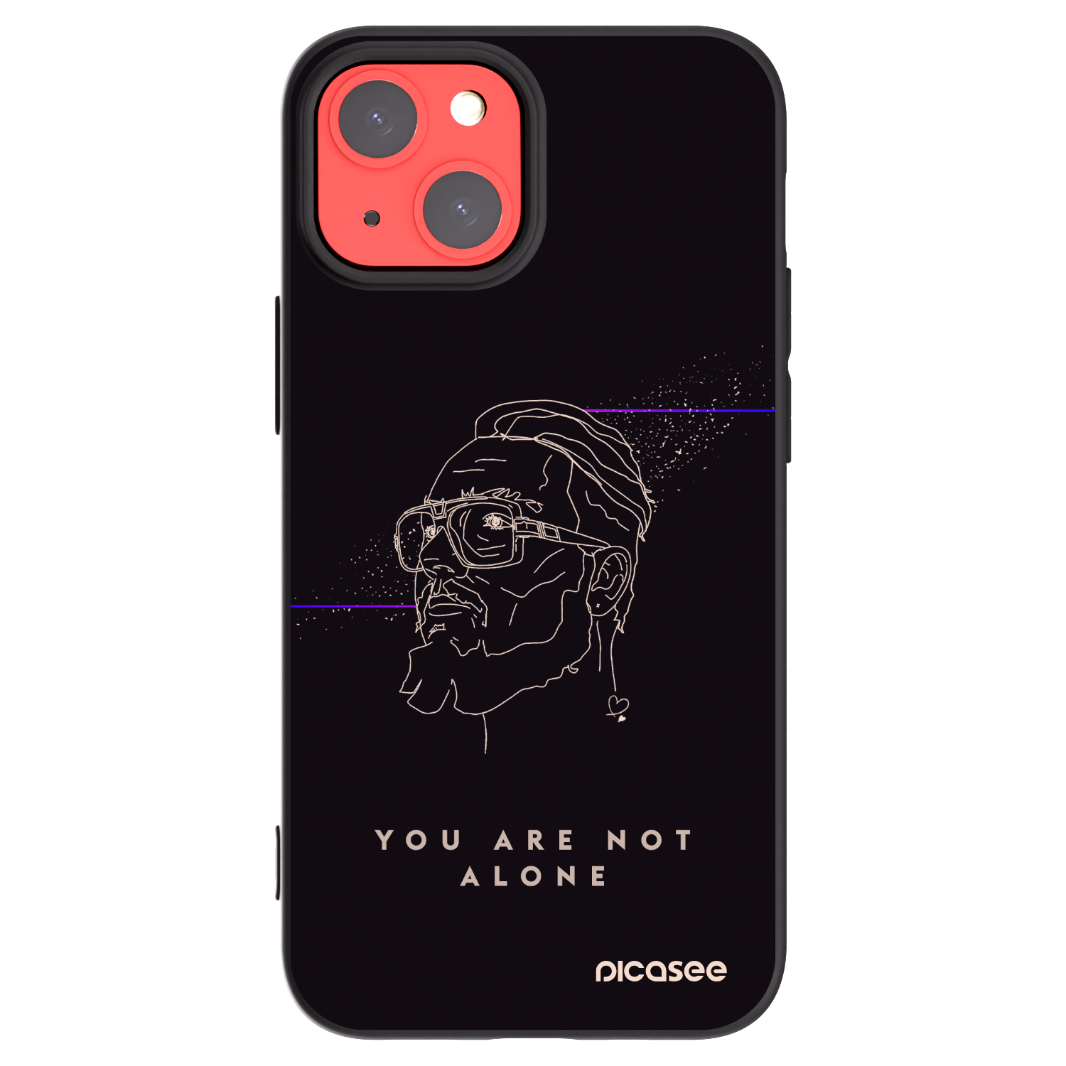Picasee silikónový čierny obal pre Apple iPhone 13 mini - You are not alone
