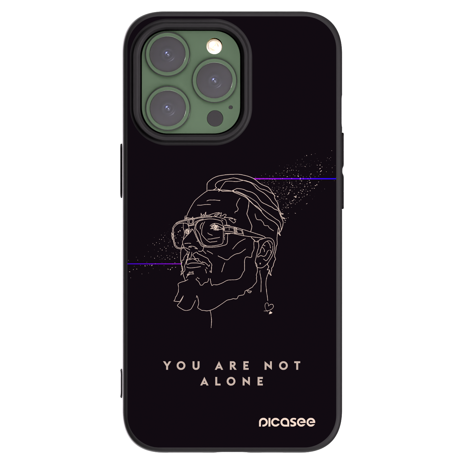 Picasee silikónový čierny obal pre Apple iPhone 13 Pro - You are not alone