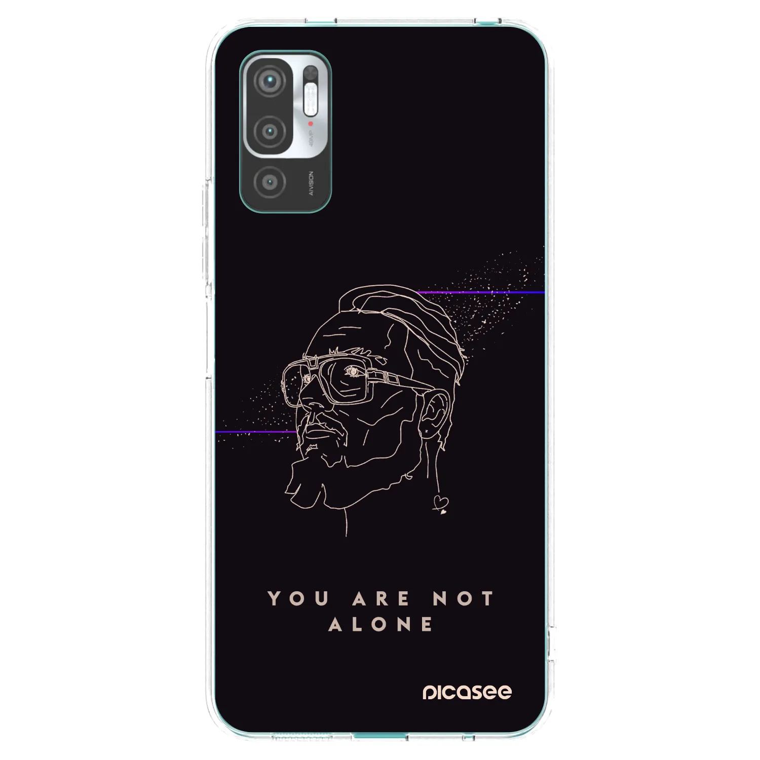 Picasee silikónový prehľadný obal pre Xiaomi Redmi Note 10 5G - You are not alone