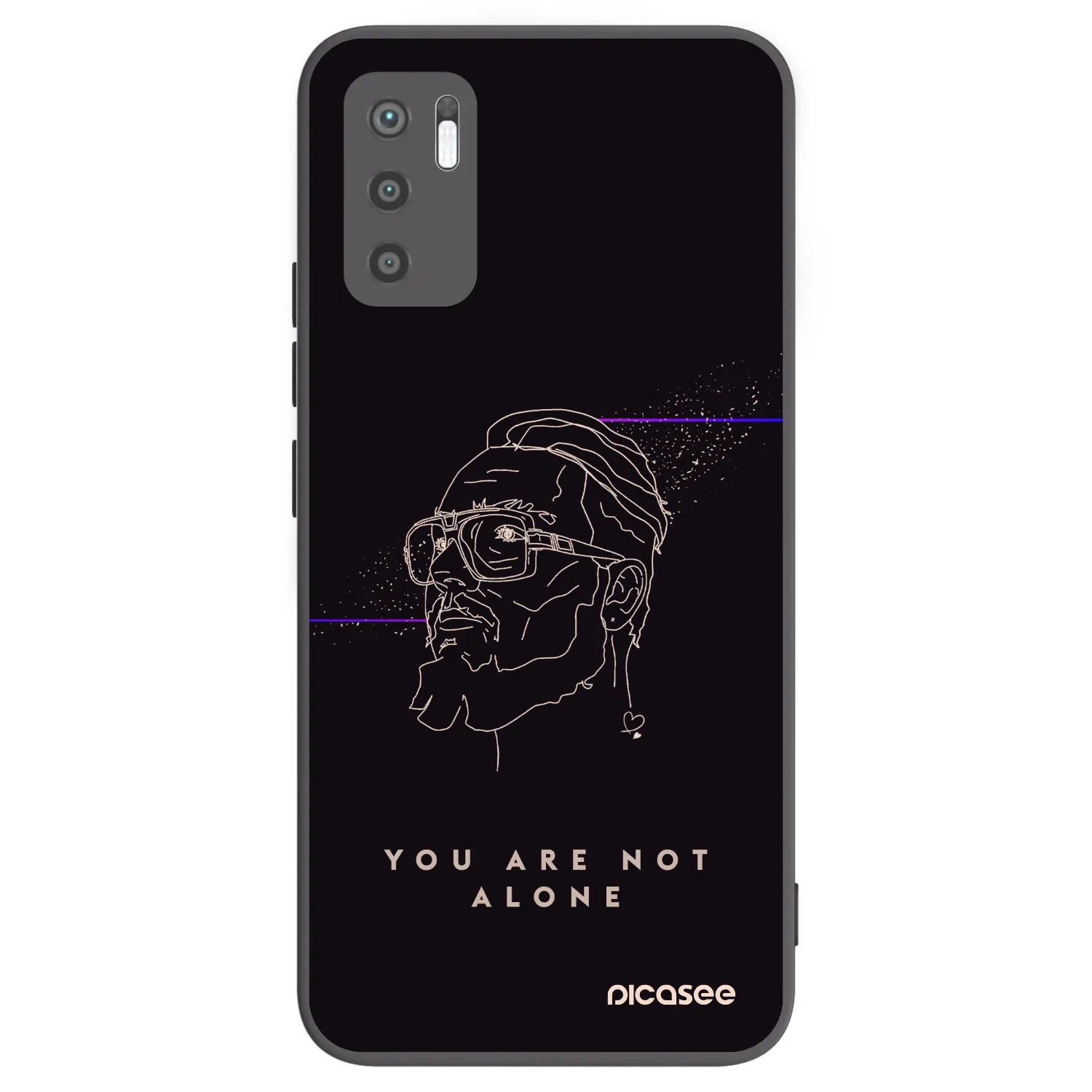 Picasee silikónový čierny obal pre Xiaomi Redmi Note 10 5G - You are not alone