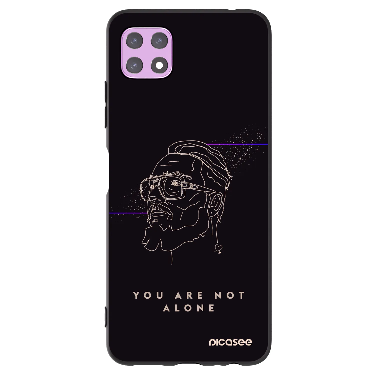 Picasee silikónový čierny obal pre Samsung Galaxy A22 A226B 5G - You are not alone