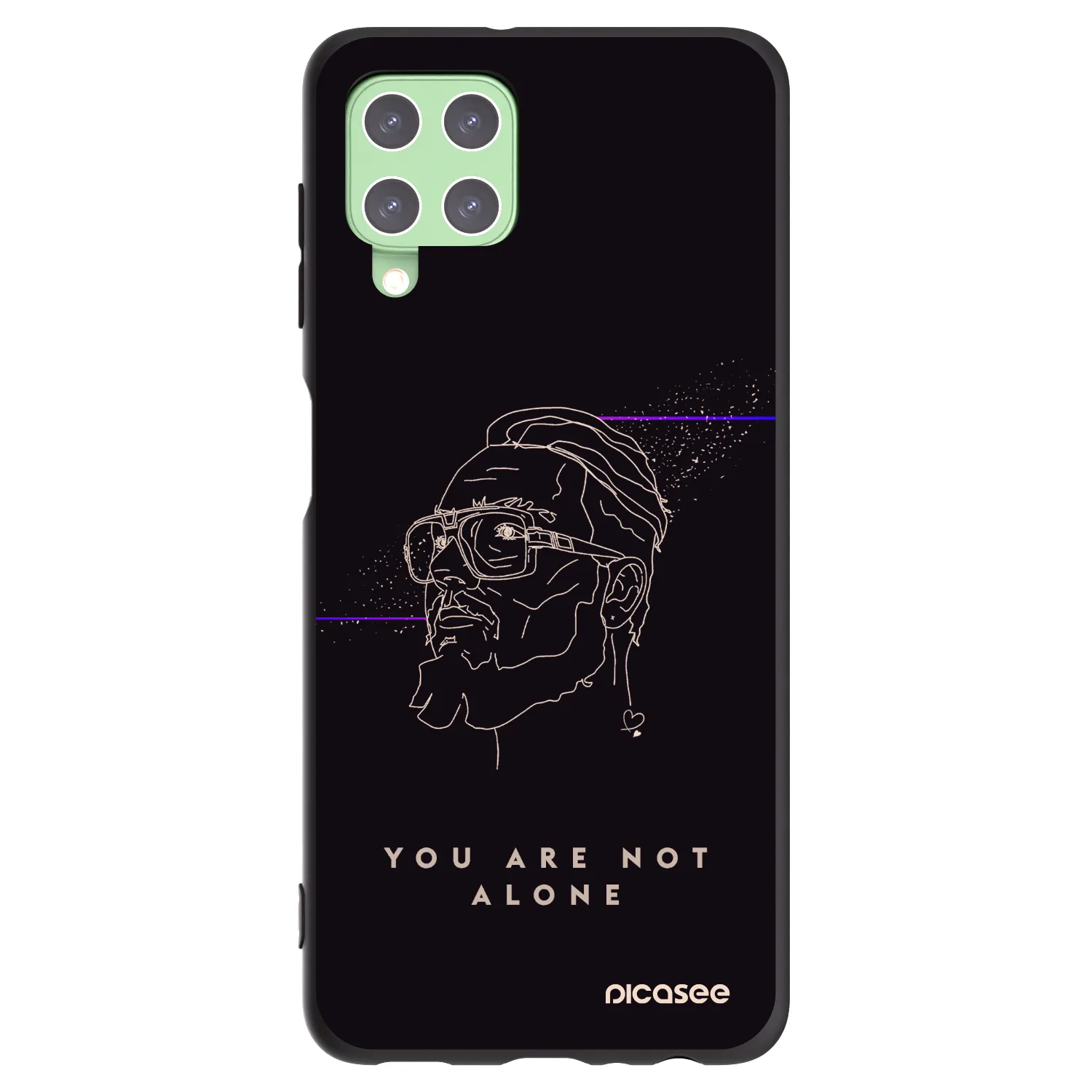 Picasee silikónový čierny obal pre Samsung Galaxy A22 A225F 4G - You are not alone