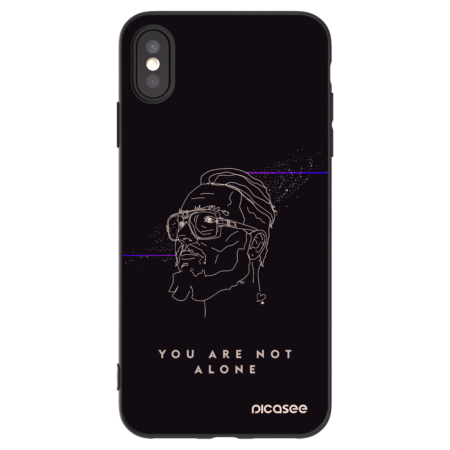 Picasee silikónový čierny obal pre Apple iPhone XS Max - You are not alone